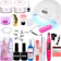 GENÉRICO Kit Unhas Gel Acrigel Alongamentos Cabine Lixadeira Completo 1