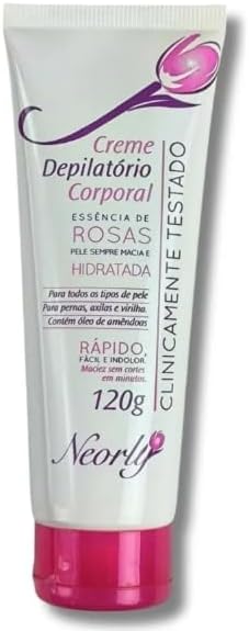 Creme Depilatório Corporal Essência de Rosas Neorly 1