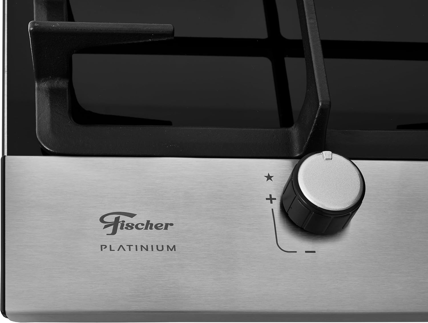 Cooktop a Gás Fischer 1 Boca Tripla Chama Platinium com Trempe de Ferro Fundido Mesa Vidro Bivolt 4