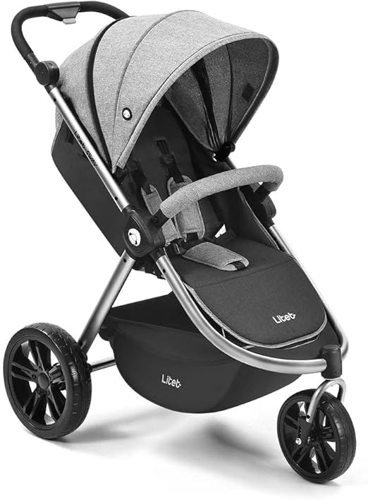 Carrinho Jogger Sway Três Rodas 0-15 kg Preto com Cinza Litet 2