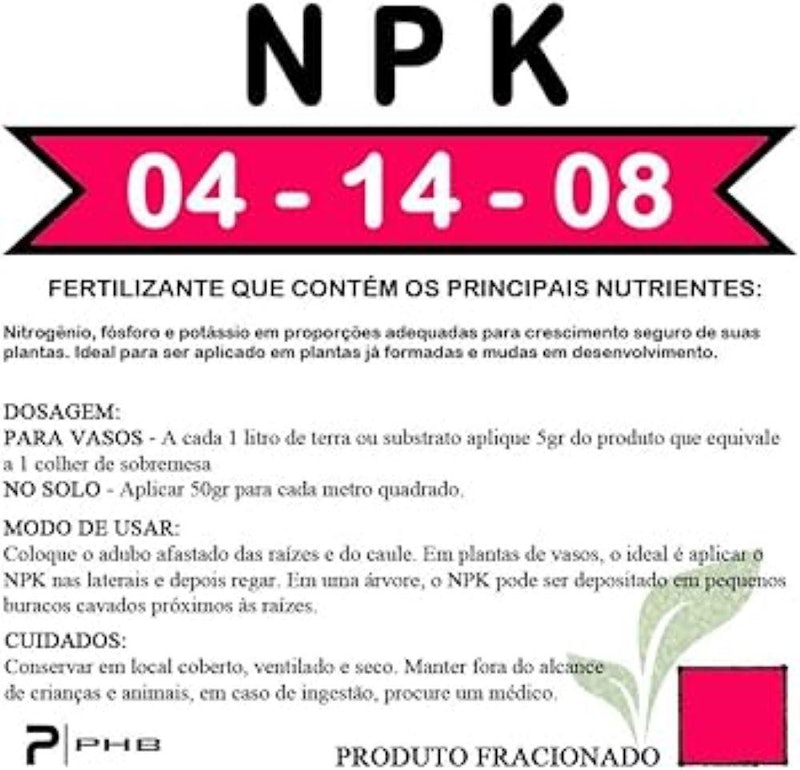 Adubo Fertilizante NPK 04-14-08 2