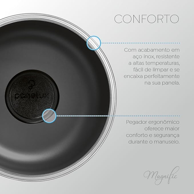 Panela Antiaderente Grafite Magnific 16 cm 3