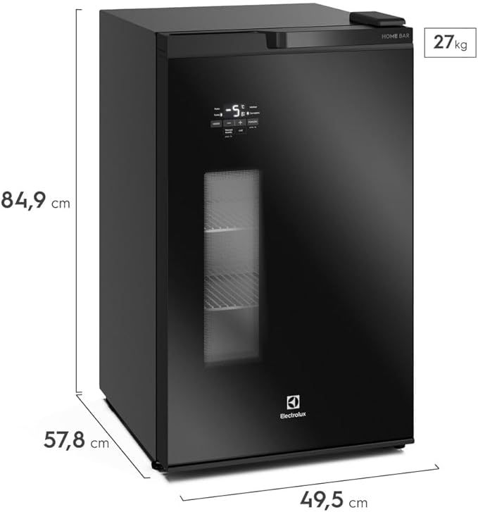 Cervejeira Home Bar Frost Free 100 L Porta de Vidro Preta 2