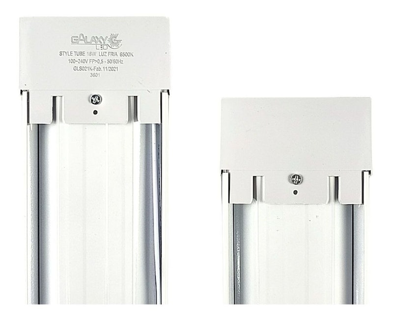 Luminária LED Tubular Sobrepor 18 W 60 cm 6500 K Bivolt Galaxy 4