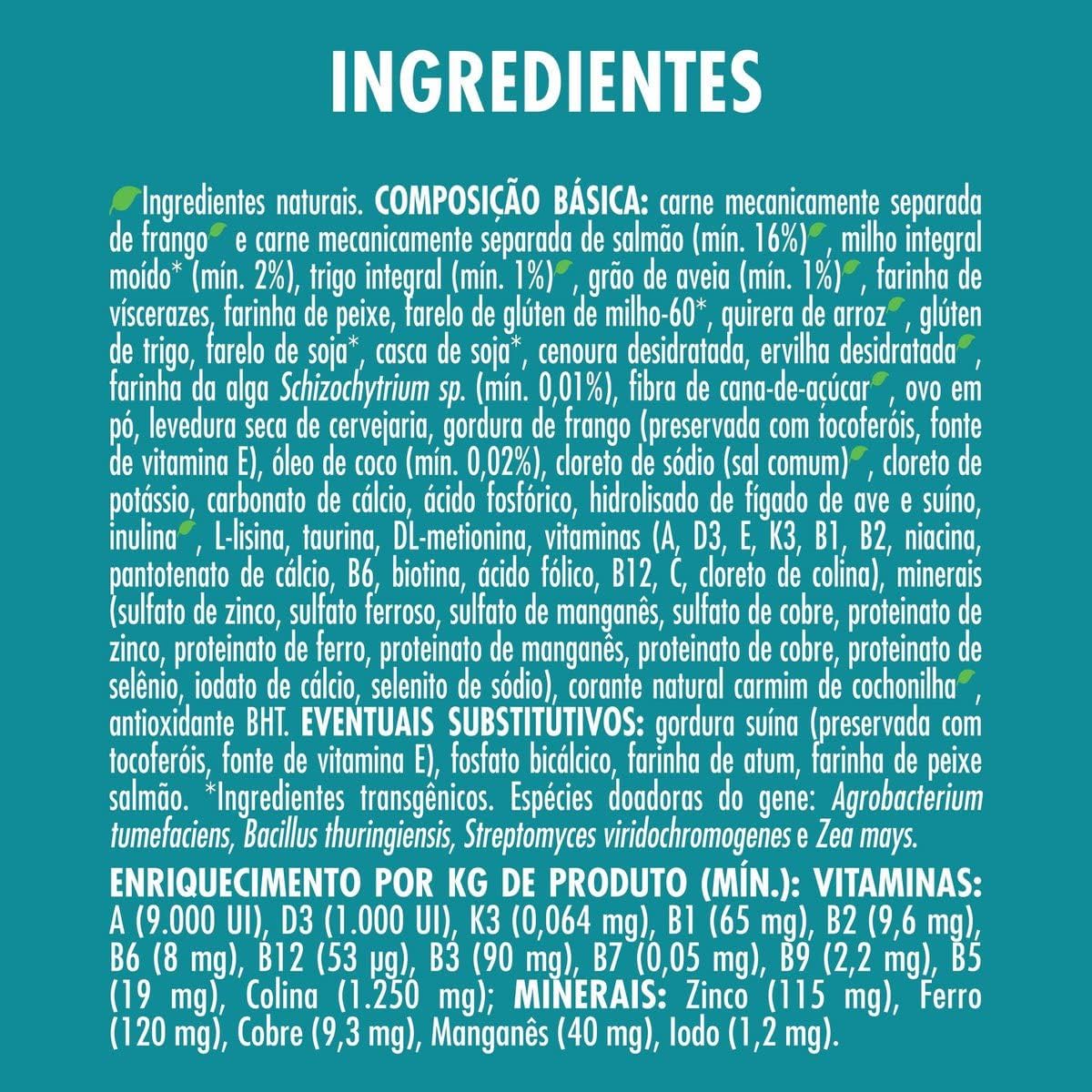 Ração Seca para Gatos Adultos Castrados Todas as Raças Frango e Salmão 4