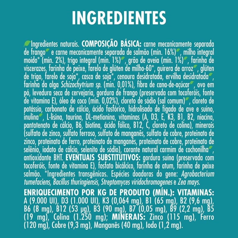 Ração Seca para Gatos Adultos Castrados Todas as Raças Frango e Salmão 4