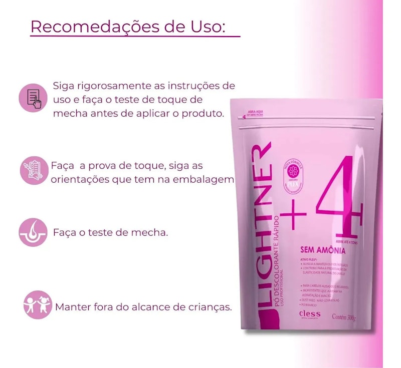 Pó Descolorante Capilar Sem Amônia Lightner 2