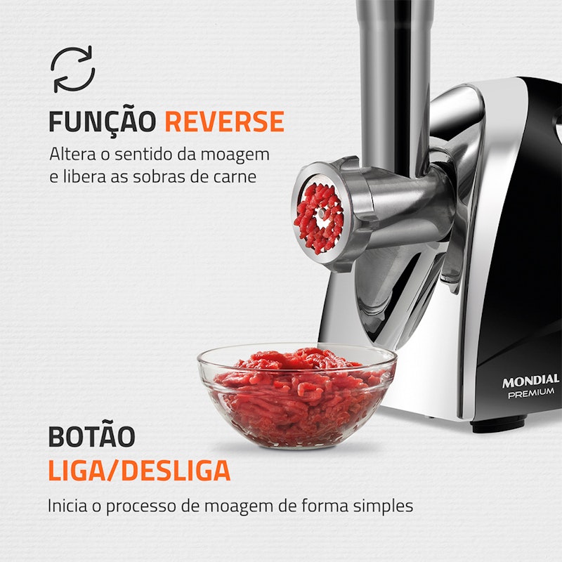 Moedor de Carne Elétrico Premium 4