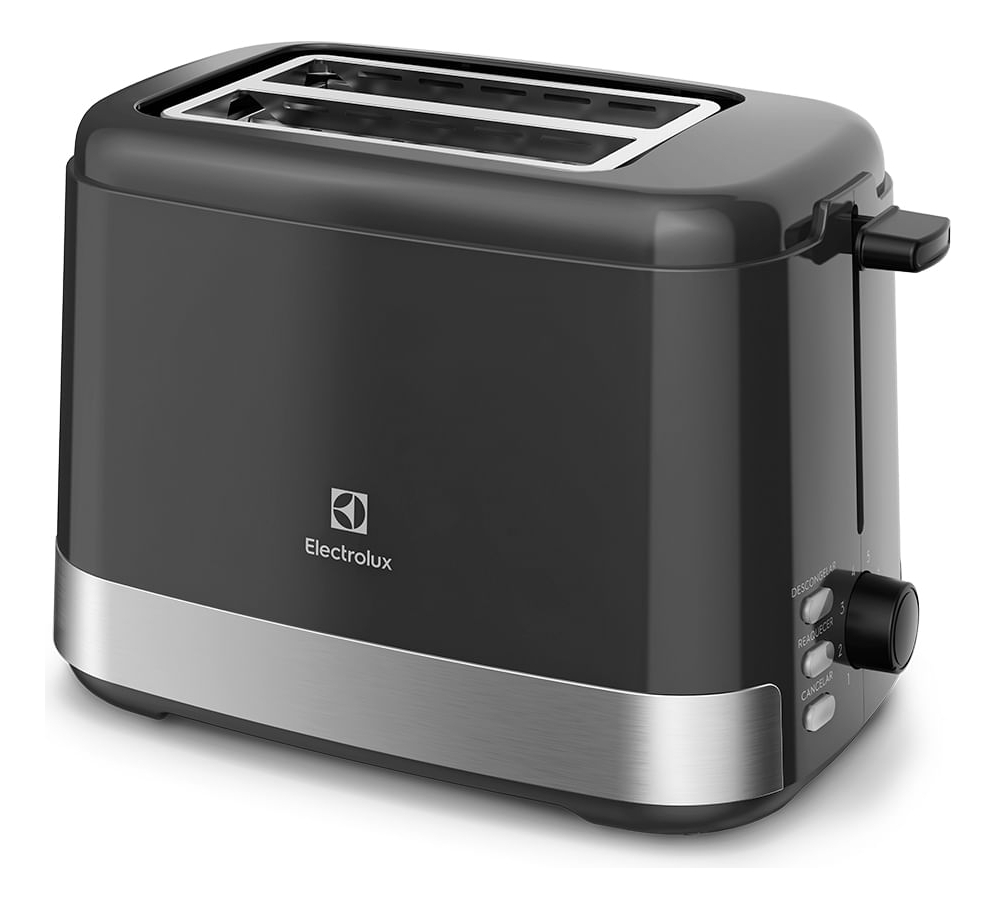 Torradeira Elétrica Electrolux Inox Preta Efficient com 8 Níveis de Tostagem 2