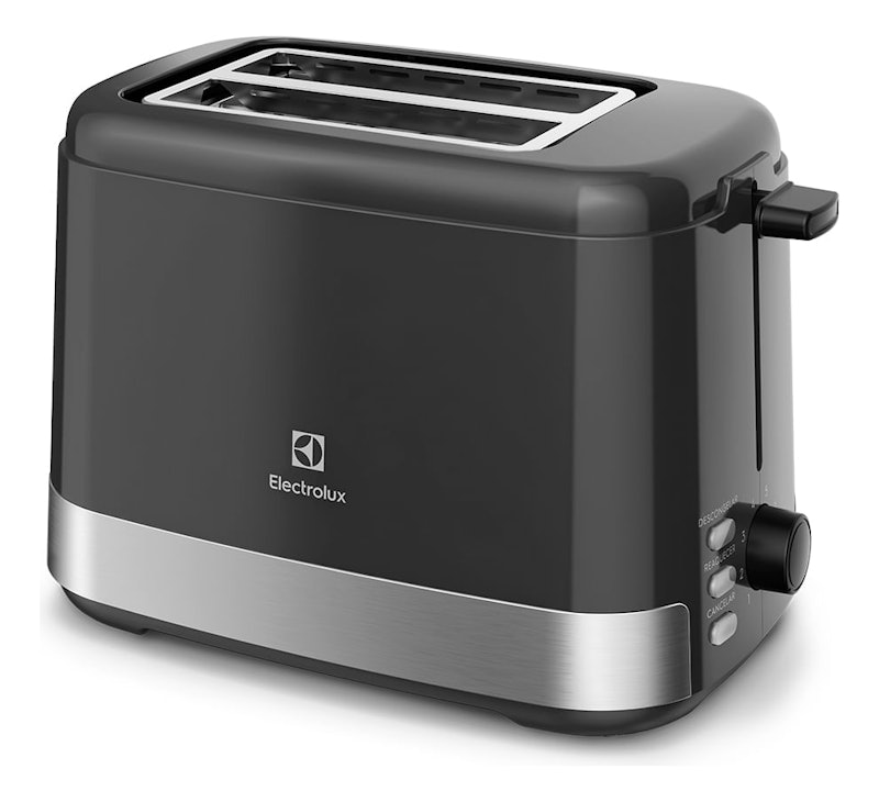 Torradeira Elétrica Electrolux Inox Preta Efficient com 8 Níveis de Tostagem 2