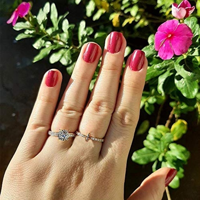 Anel Solitário Noivado Feminino Banhado Ouro 18K Zircônia Luxo 5