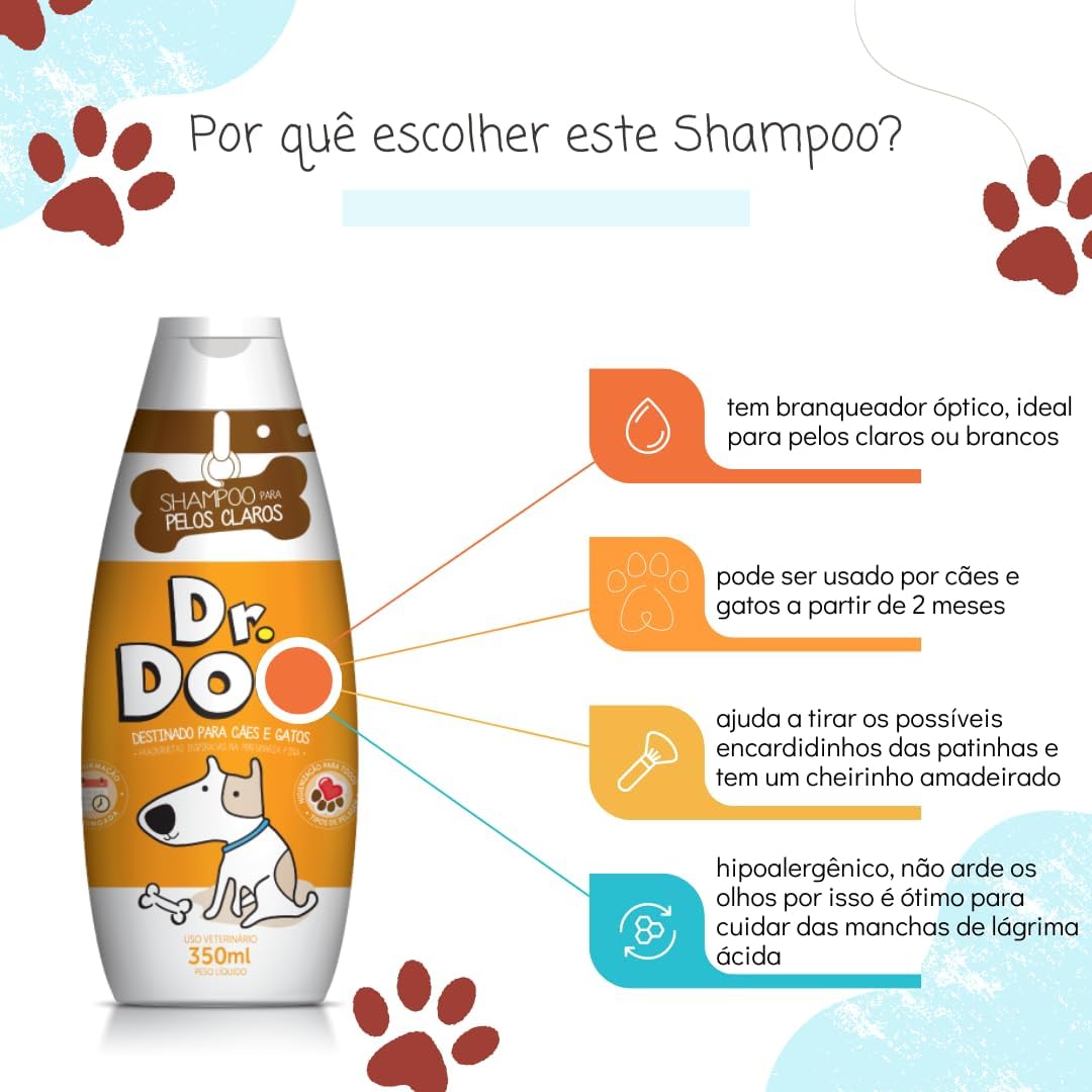 Shampoo Cachorro e Gato Clareador Dr. Dog 2