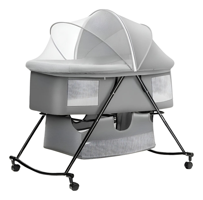 Berço Portátil para Bebês Co-Bed Cinza Pipdip 1