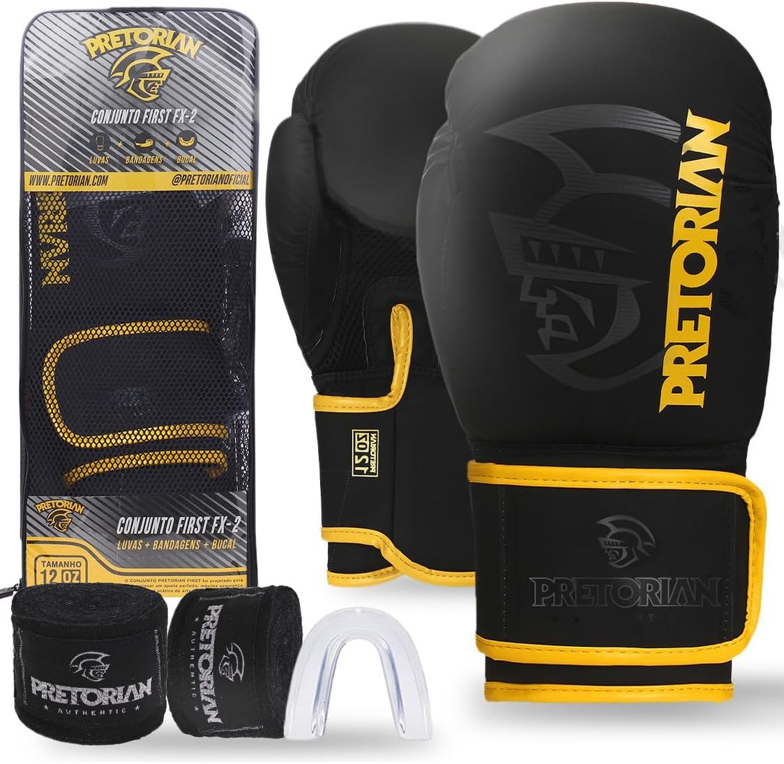 Kit Boxe e Muay Thai First FX2 Pretorian 1