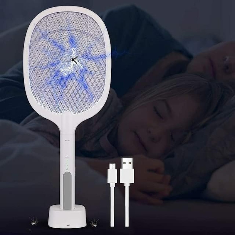 Raquete Elétrica Recarregável Bivolt Mata Pernilongos e Moscas Surdefens 4