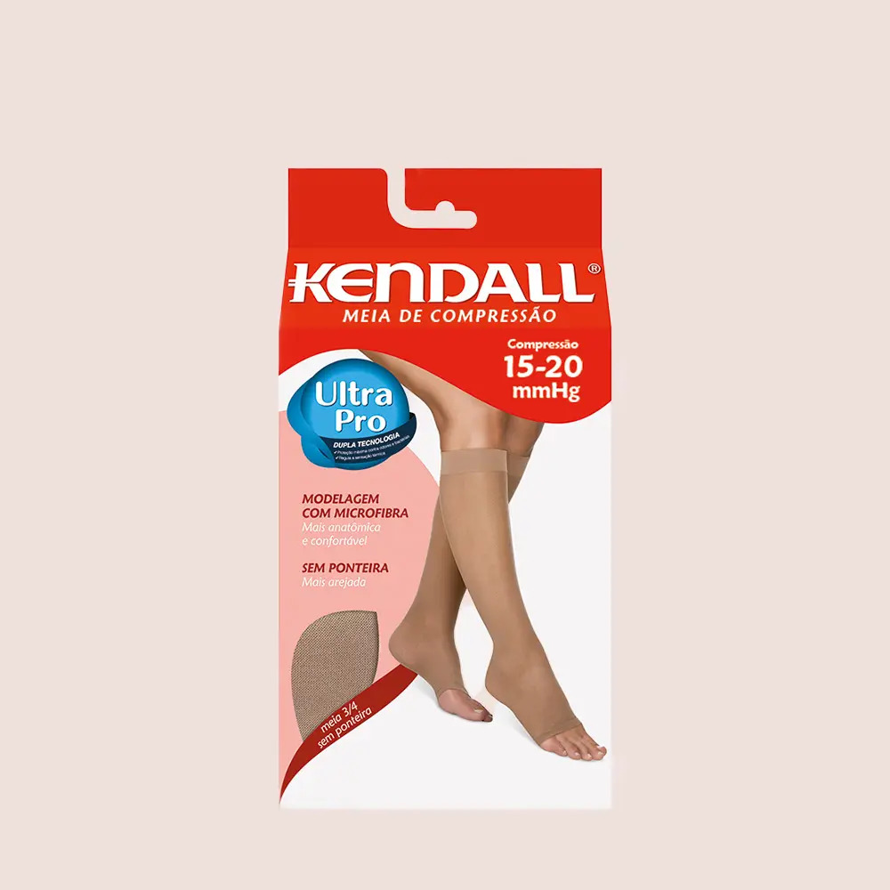 Meia Kendall 3/4 15-20 mmhg sem Ponteira 3
