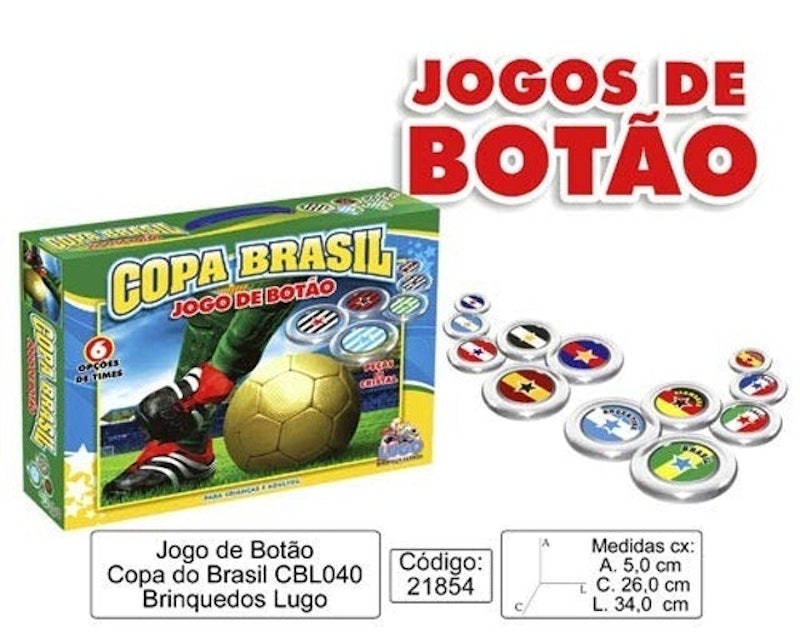 Jogo De Botão Copa Do Brasil Futebol 2 Times Pequeno Infantil Dia