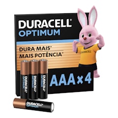 Pilha Alcalina Duracell Optimum Pequena AAA