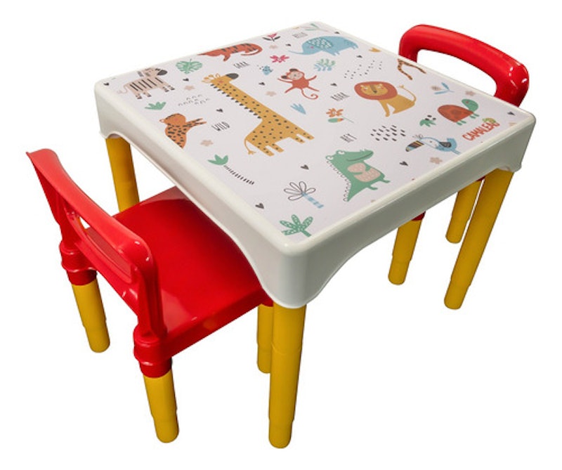 Conjunto Mesa Mesinha Infantil com 2 Cadeiras Escolar Plástica 1