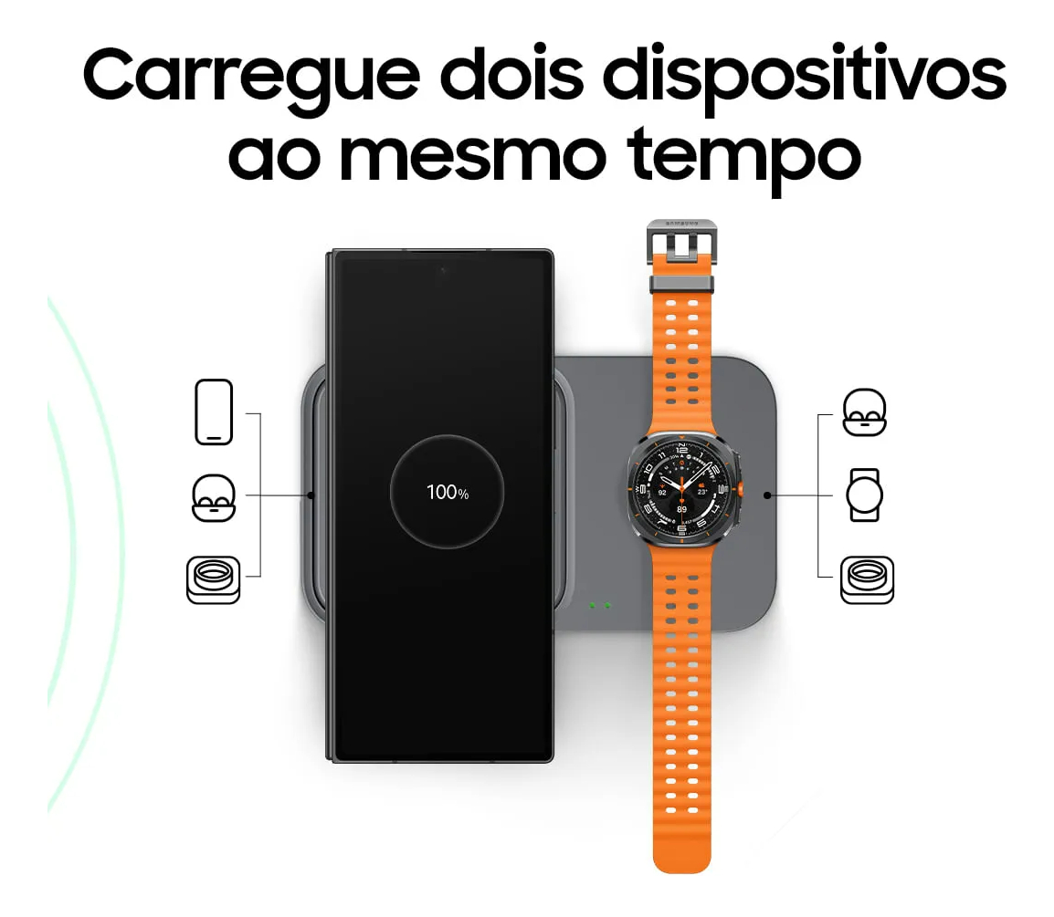 Carregador Rápido sem Fio 15W Duo Pad 4