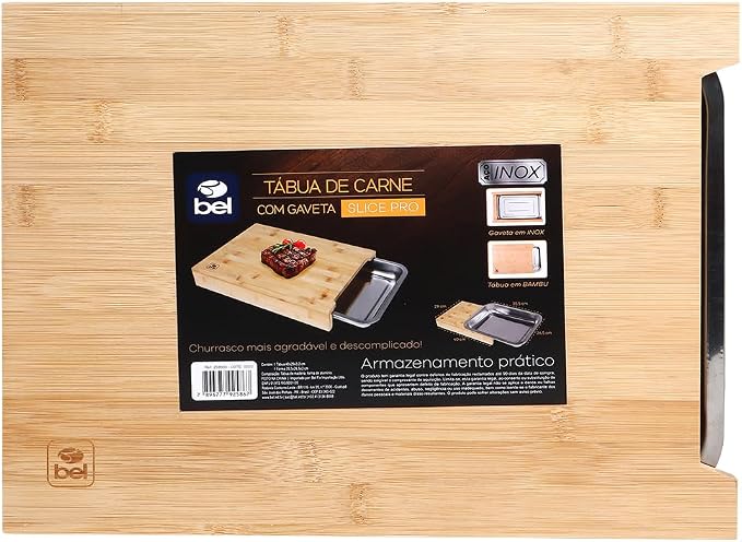 Tabua de Carne Churrasco com Bandeja e Gaveta Slice Pro Bel 1