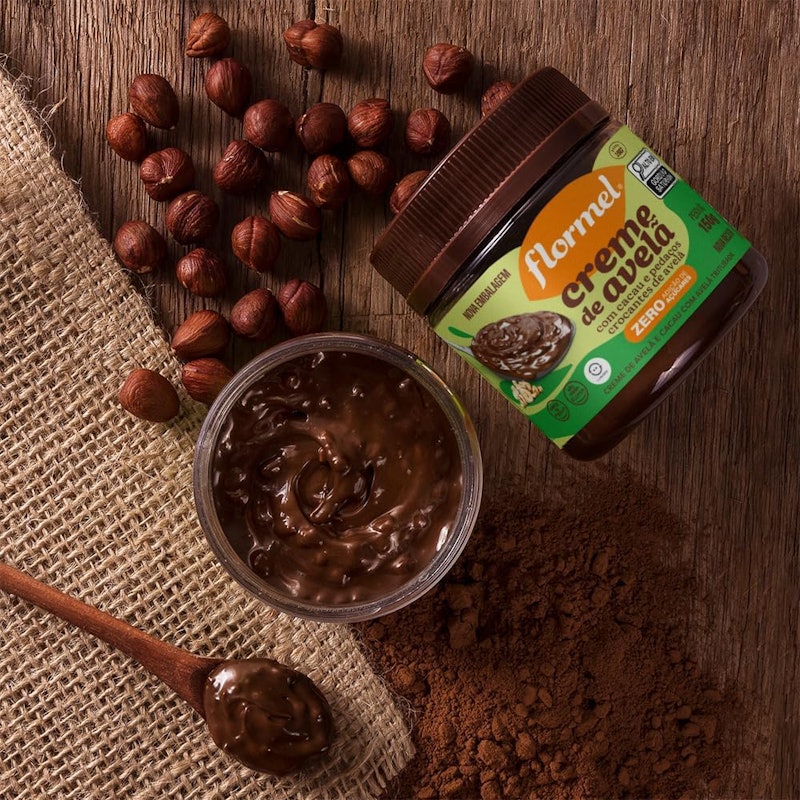 Creme de Avelã com Cacau e Pedaços Crocantes de Avelã Zero Açúcar 3