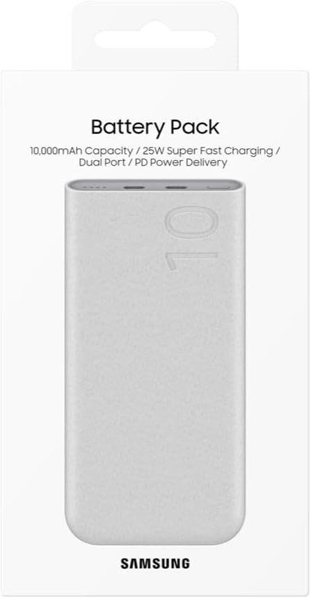 Bateria Carregador Portátil 2x USB-C, 10000 mAh, Super Rápida 5