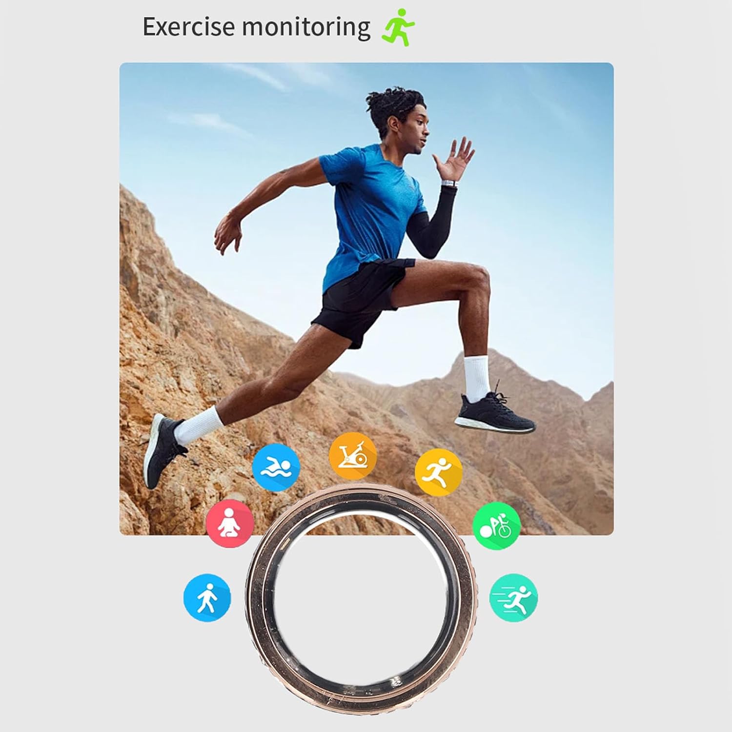 Anel Inteligente à Prova D'Água Fitness Yunir 5