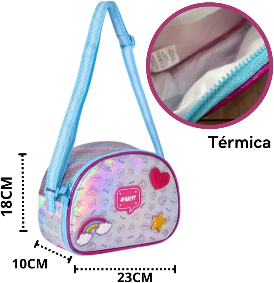 Mochila Infantil com Rodinha Clio Happy G Estojo e Lancheira 5