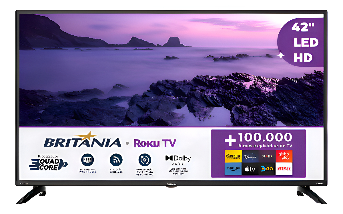 Smart TV 42” Britânia BTV42G6FR2CP 1
