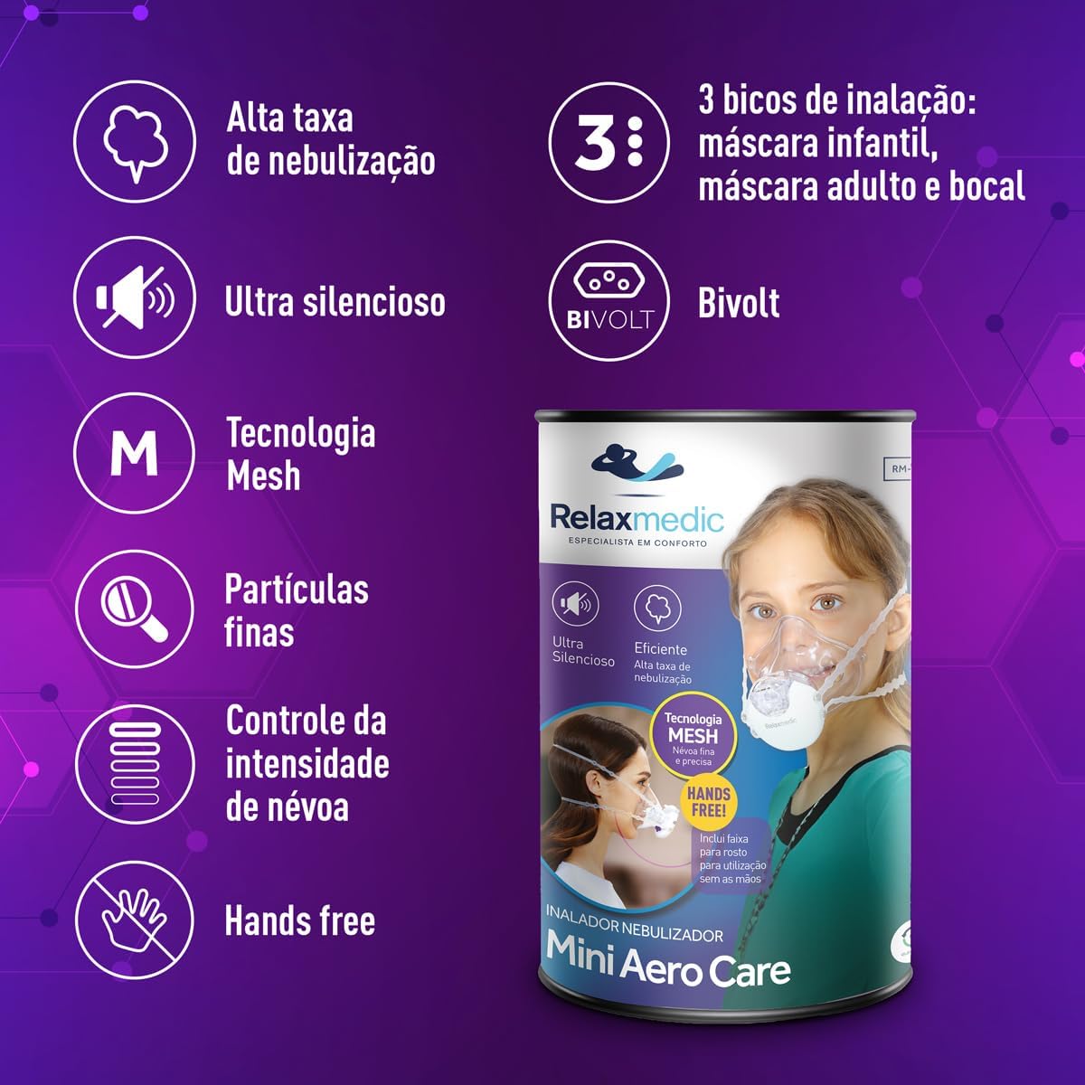 Inalador Nebulizador Hands Free Aero Care 5