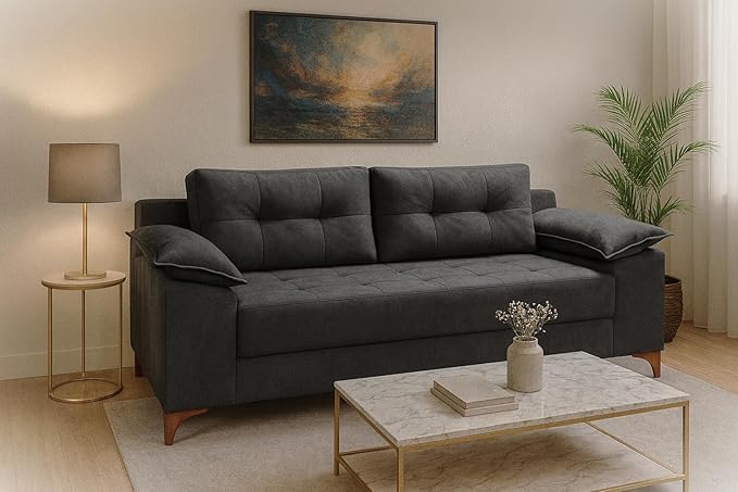 Sofá Ibiza 3 L Luxo Aveludado Pompéia 1