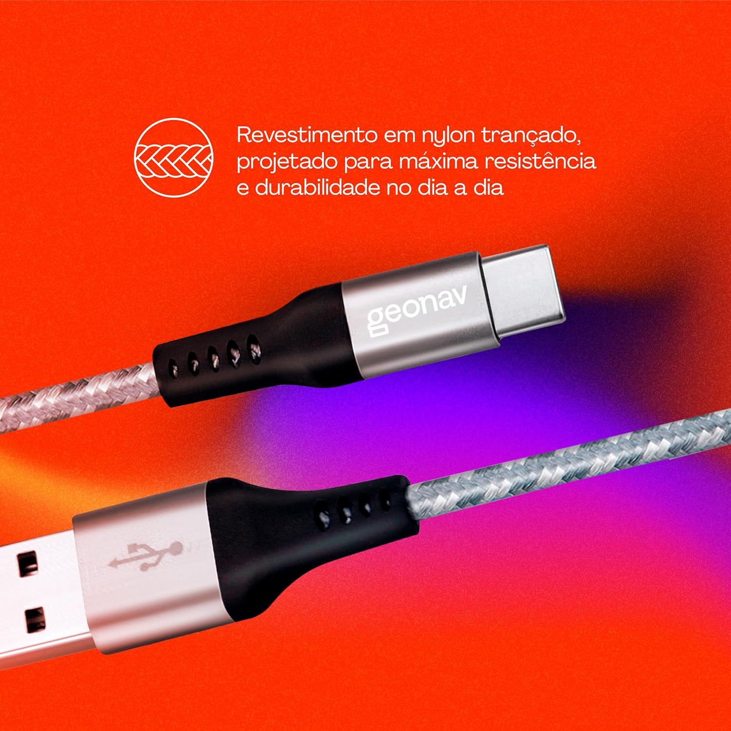 Cabo USB-C para Carregamento Rápido Geonav 4