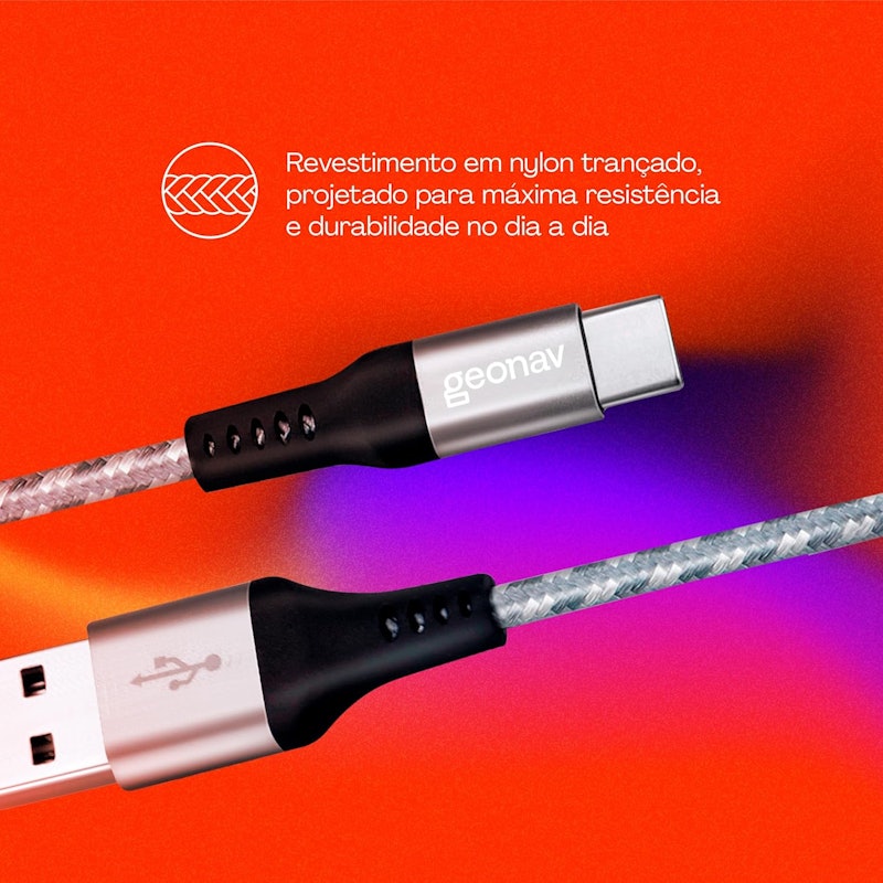 Cabo USB-C para Carregamento Rápido Geonav 4