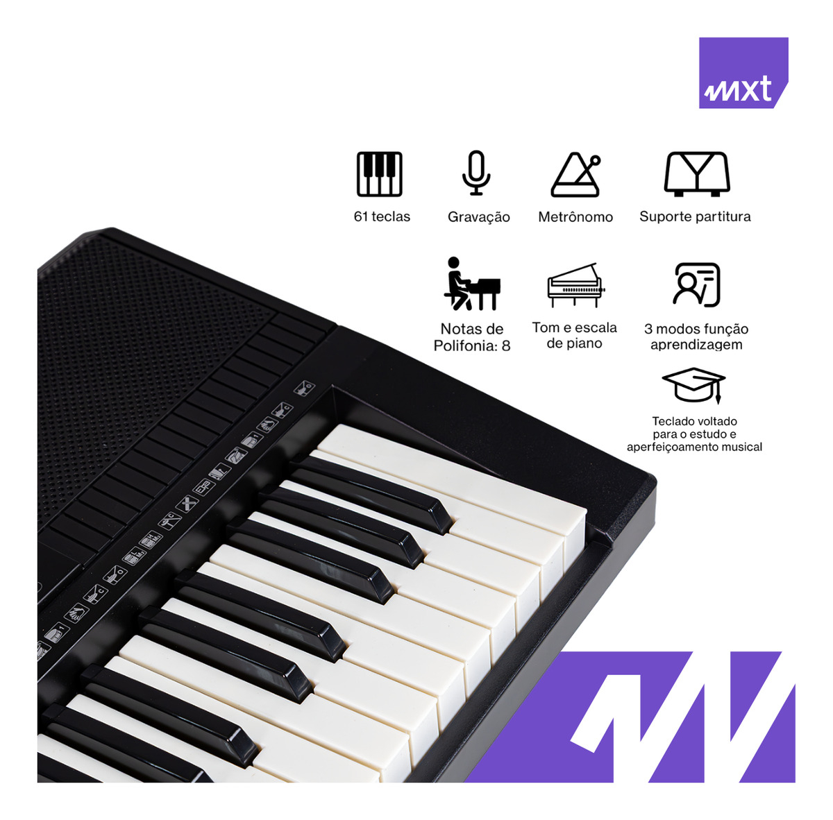 Teclado Musical M-T3000 2