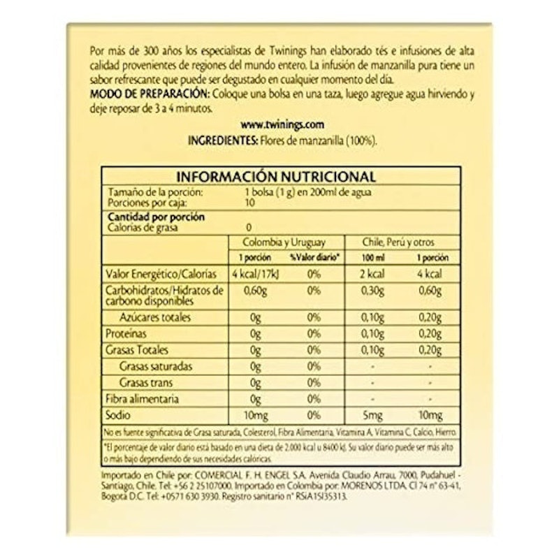 Chá Twinings Camomila 3