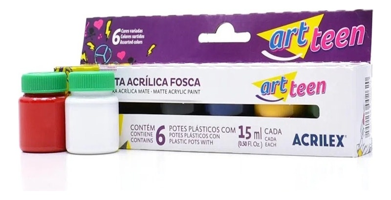 Tinta Acrílica Fosca Art Teen 5