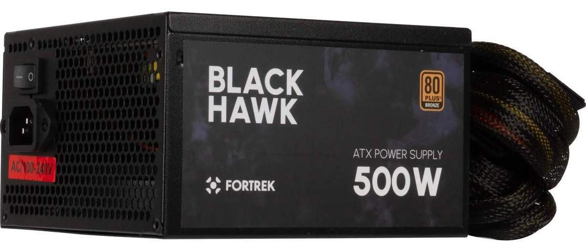 Fonte Gamer ATX Fortrek Black Hawk 500 W 80 Plus Bronze PFC Ativo 5