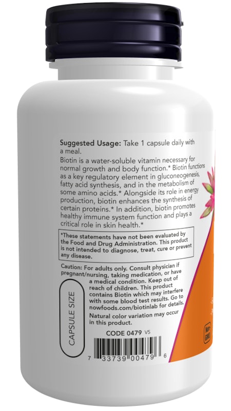 Biotin 10 mg Extra Strength Now Foods 2