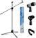 KSR PRO Pedestal de Microfone Girafa e Reto com 2 Cachimbo 1