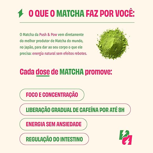 Matcha em Pó Push & Pow 3