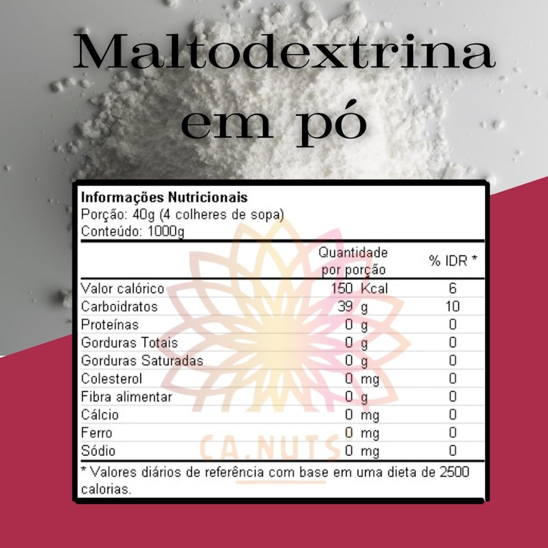 Maltodextrina sem Sabor em Pó Premium Ca.Nuts 3