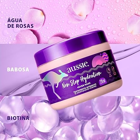 Máscara Capilar Non Stop Hydration Aussie 3