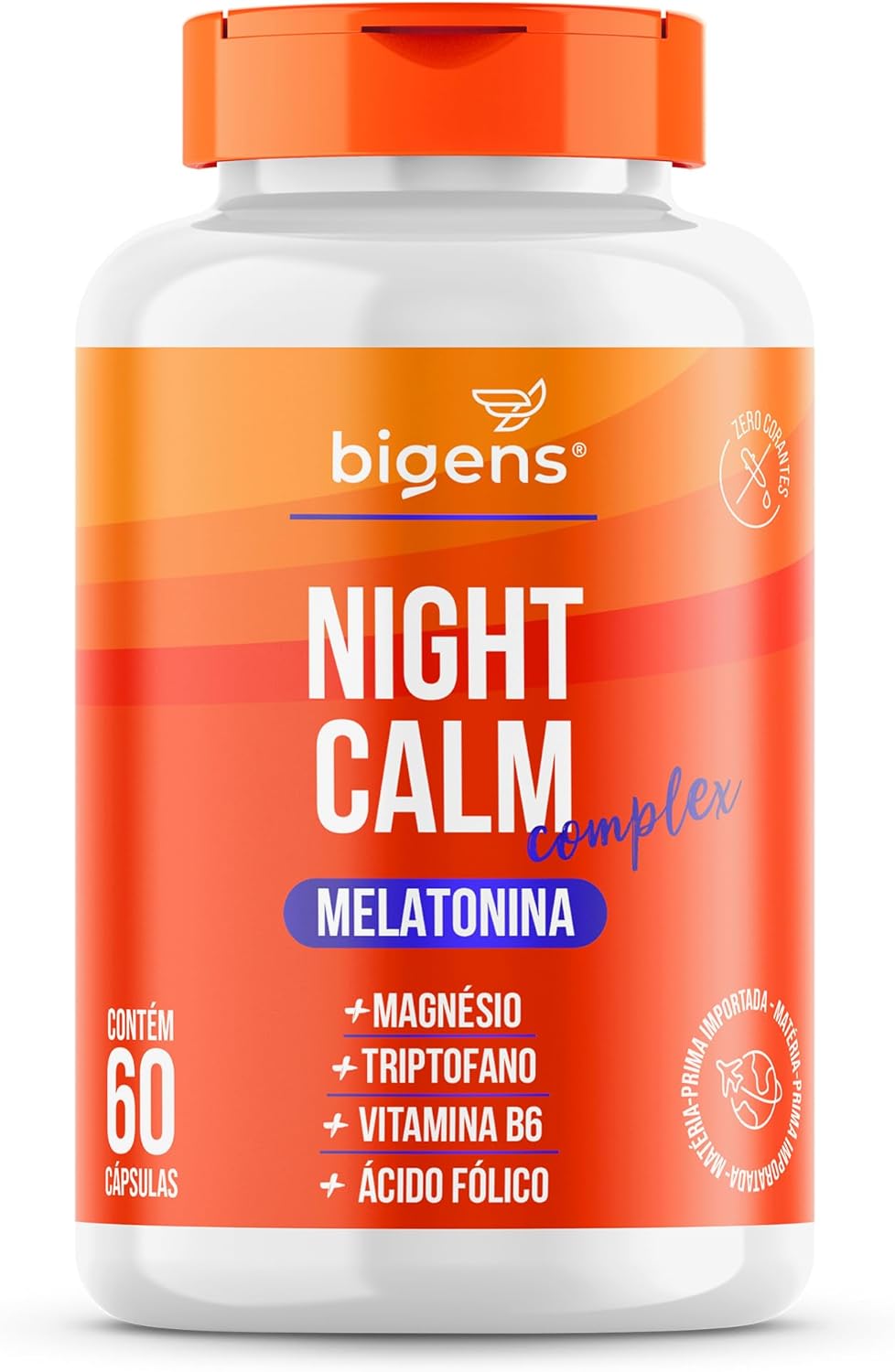 Night Calm Complex Melatonina + Magnésio + Triptofano 60 Cápsulas 1