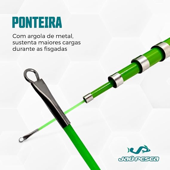 Vara Telescópica Gomo Longo JP Traira Verde 2