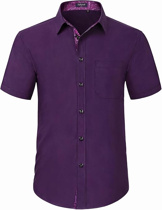 Camisa Social Masculina de Manga Curta Enlision 1
