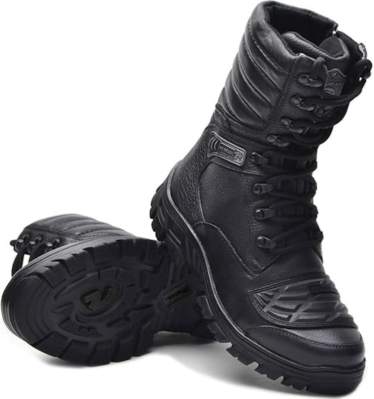 Coturno Bota Tático Militar Attack Zíper Moto 4