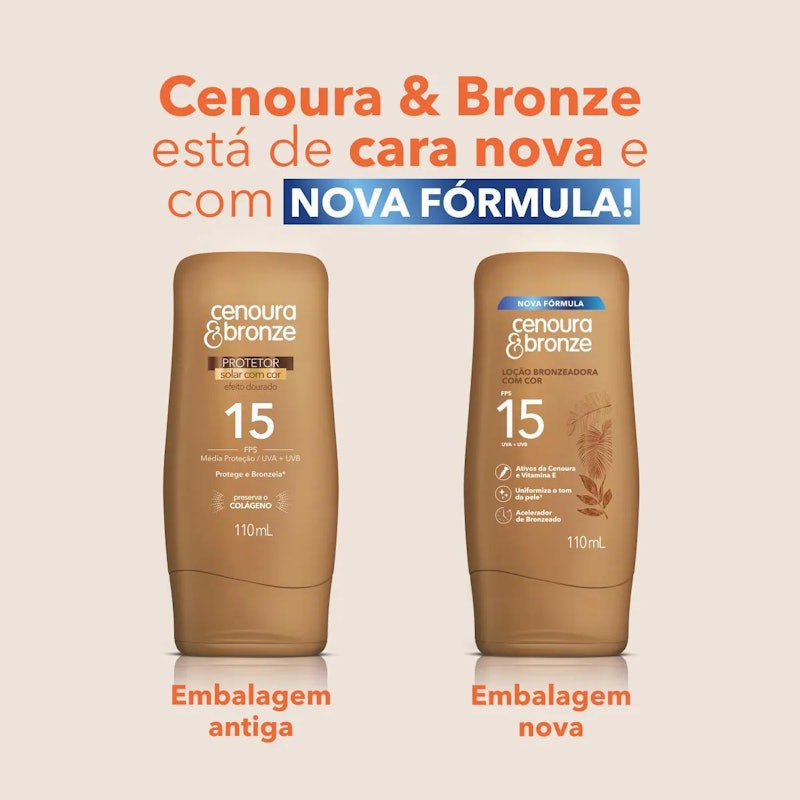 Loção Bronzeadora com Cor FPS 15 Cenoura & Bronze 4