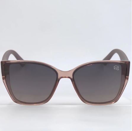 Óculos de Sol Feminino Grande Quadrado Degradê Marrom 1