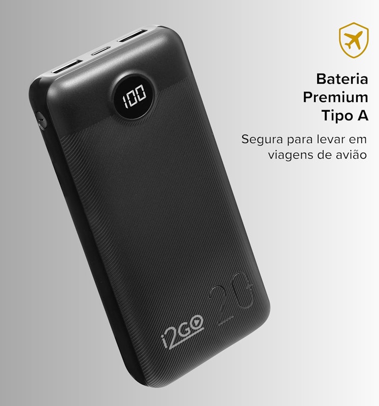 Carregador Portátil (Power Bank) Ultra Rápido 20000 mAh Power Delivery 4